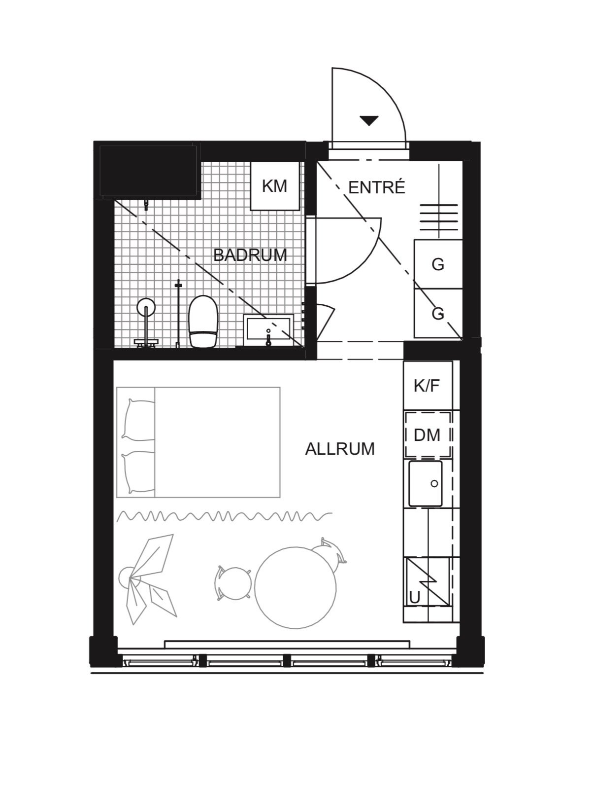 Lägenhet, 1 rooms, 25 sqm, Sundbyberg