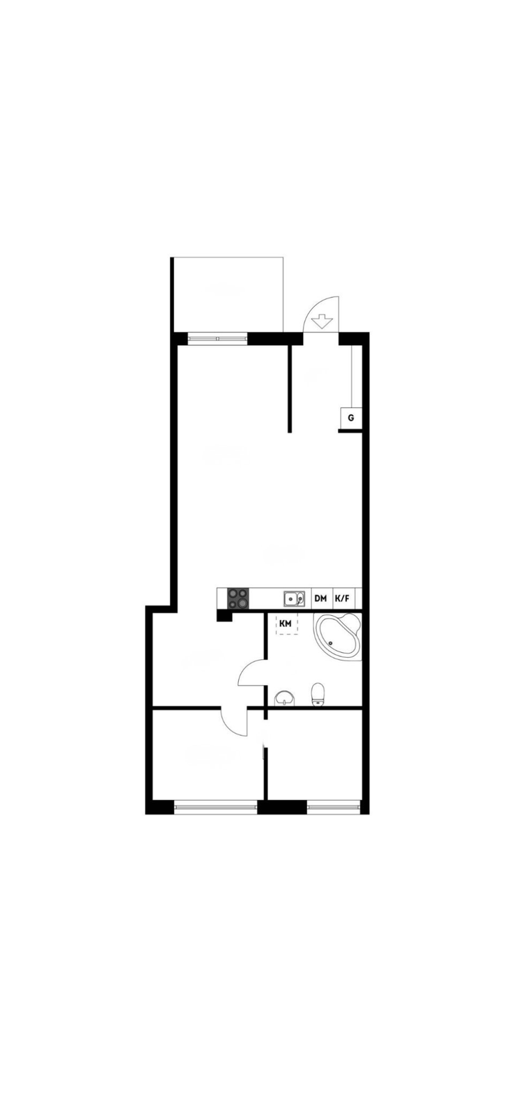 3 rok · 56 m² i Hägersten – bild 7