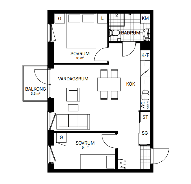 3 rok · 55 m² i Västerås – bild 18