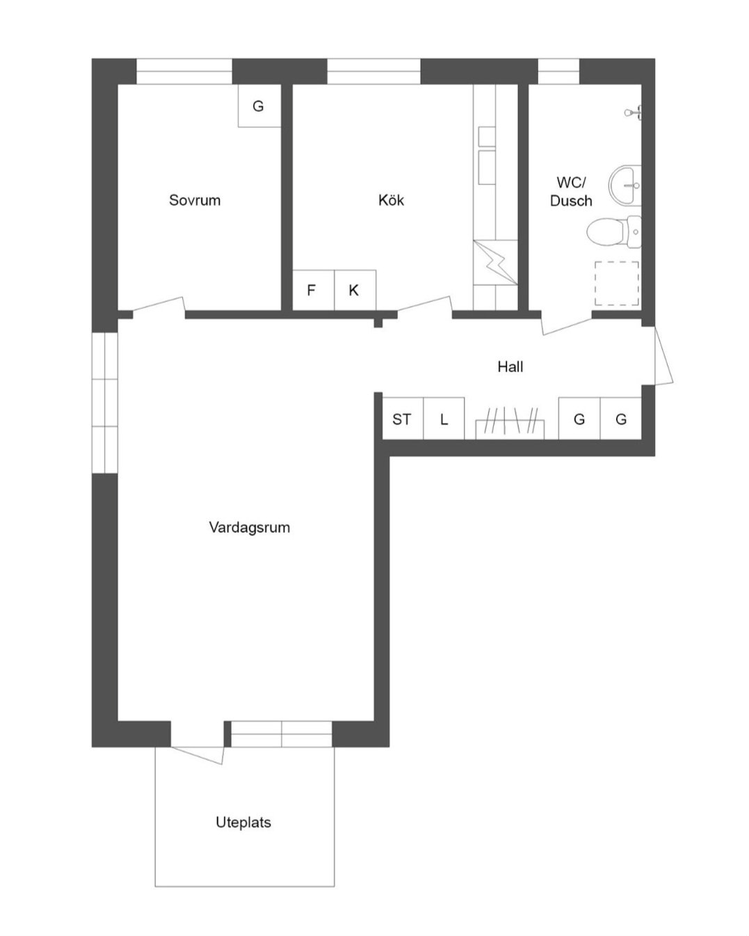 Lägenhet, 2 rooms, 51 sqm, Stockholm – Stockholm