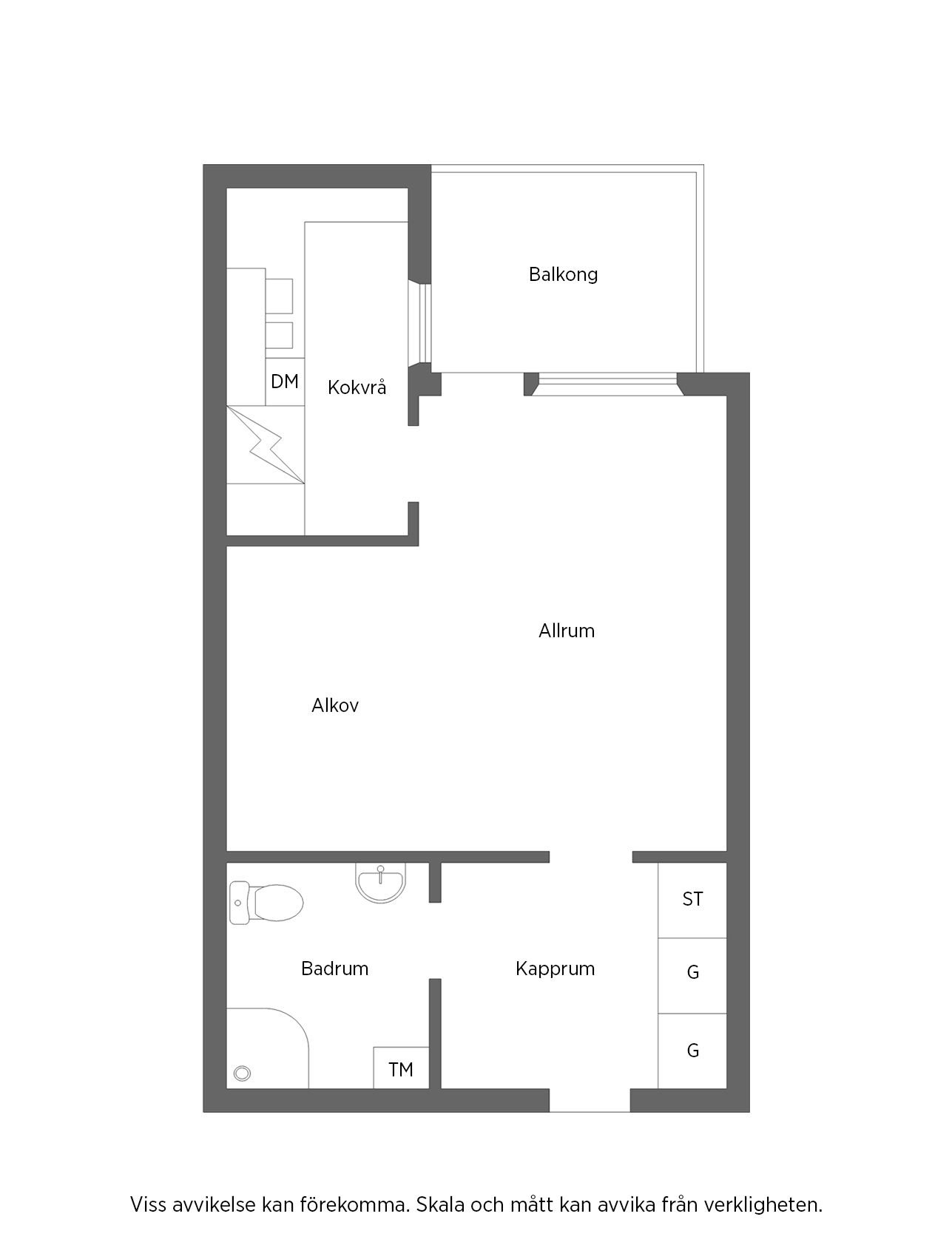 Lägenhet, 1 rooms, 29 sqm, Täby