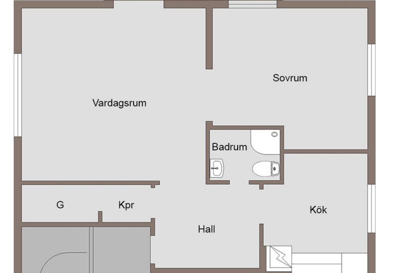 Lägenhet, 2 rooms, 56 sqm, Eskilstuna – bild 6
