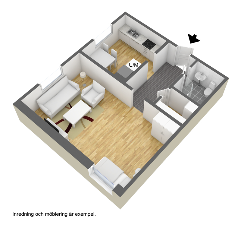 Lägenhet, 1 rooms, 43 sqm, Borås – bild 2