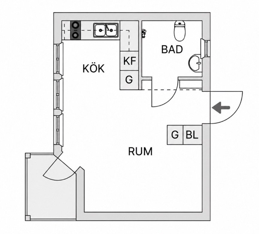 1 rok · 25 m² i Visby – Visby