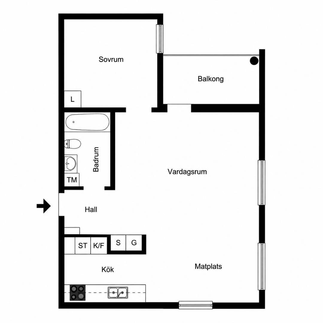 2 rok · 59 m² i Västerås – bild 8