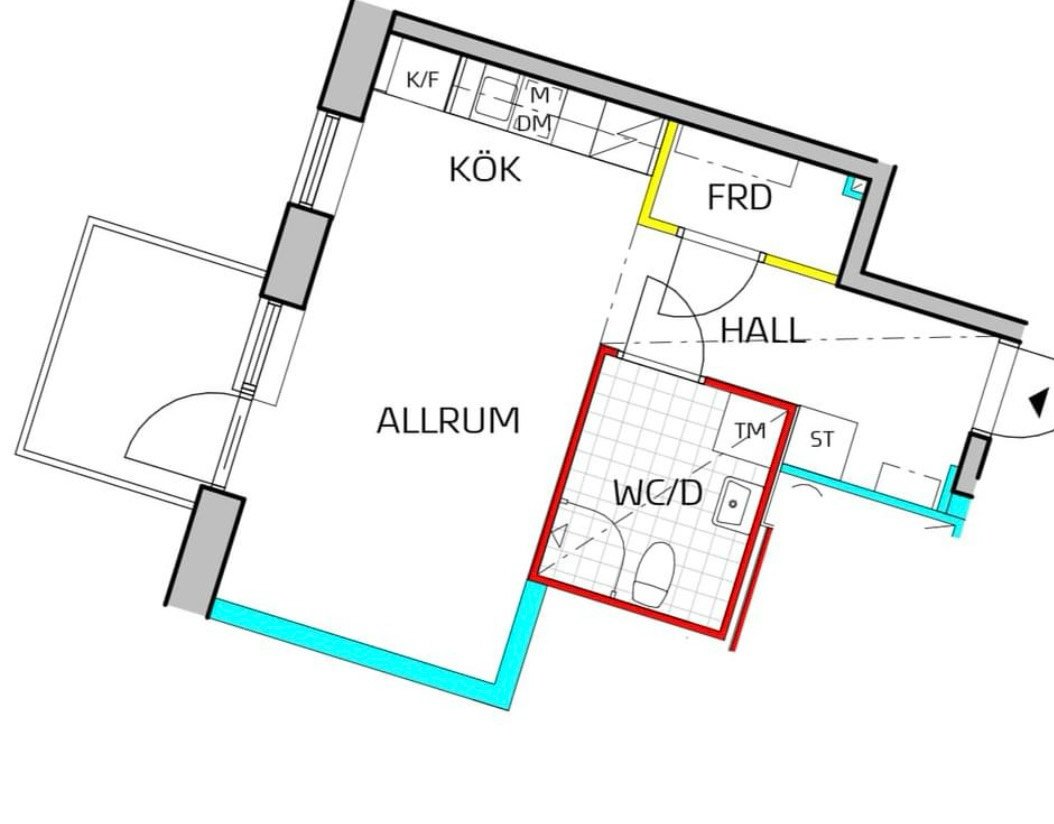 Lägenhet, 1 rooms, 30 sqm, Norsborg