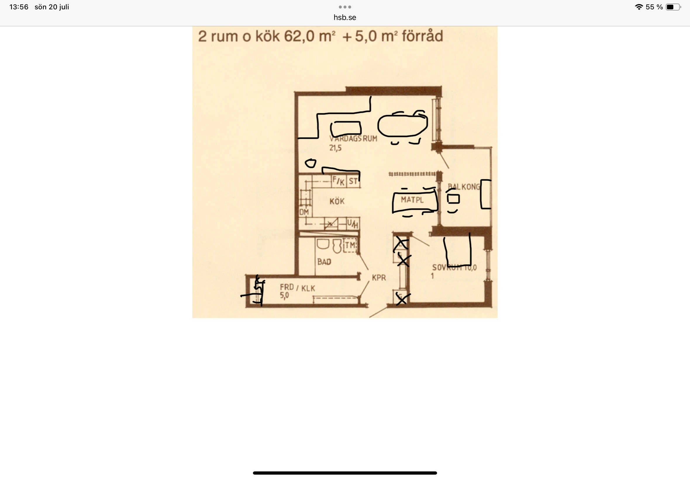 Lägenhet, 2 rooms, 67 sqm, Järfälla