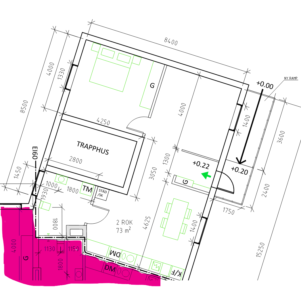 Lägenhet, 2 rooms, 73 sqm, Knislinge – Knislinge