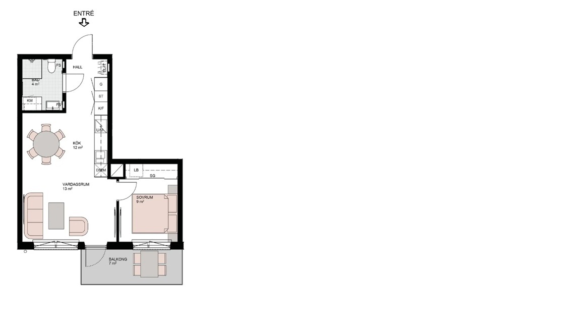 Lägenhet, 2 rooms, 44 sqm, Täby – bild 20