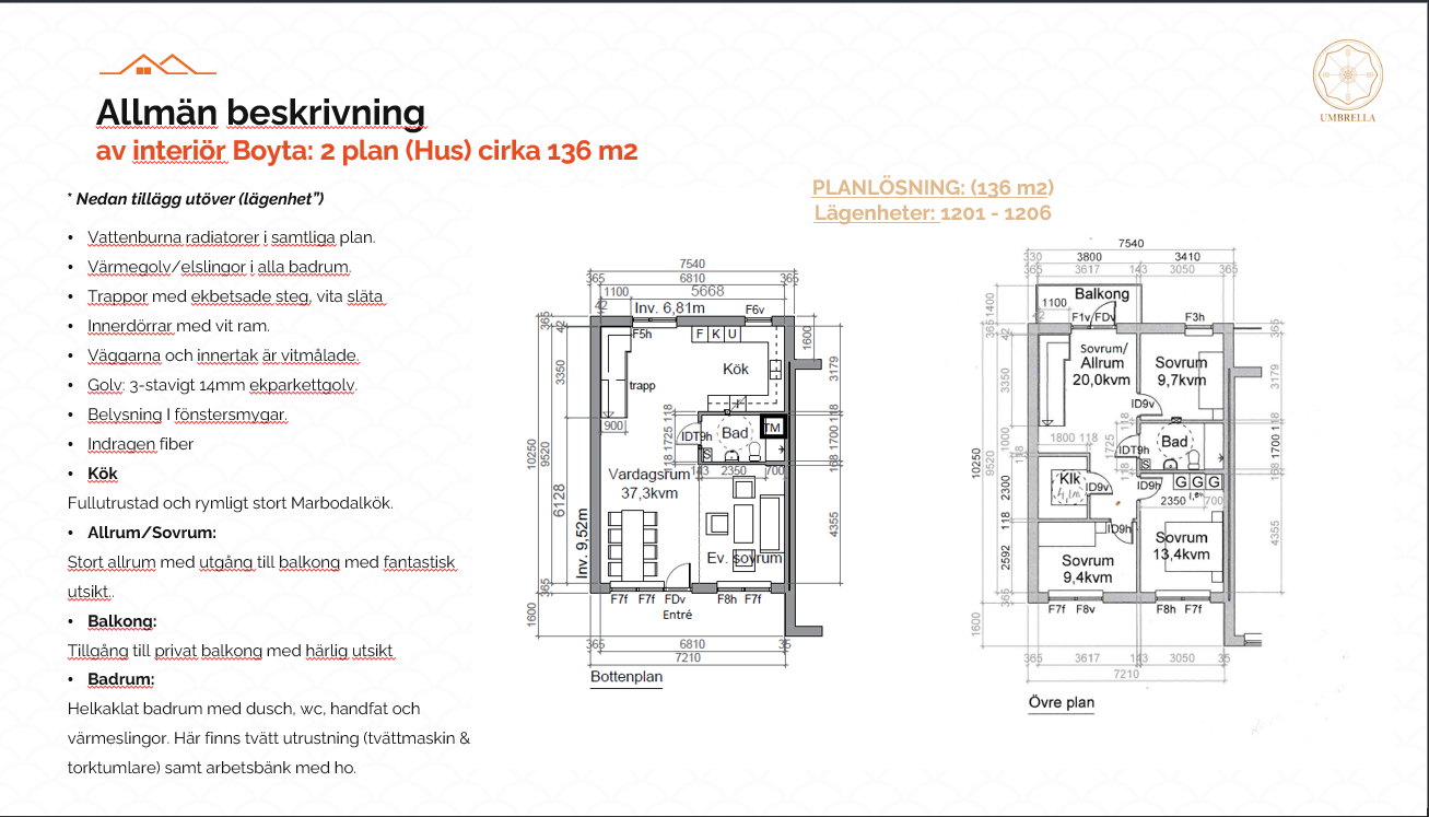 Radhus, 4 rooms, 136 sqm, Tumba – bild 2