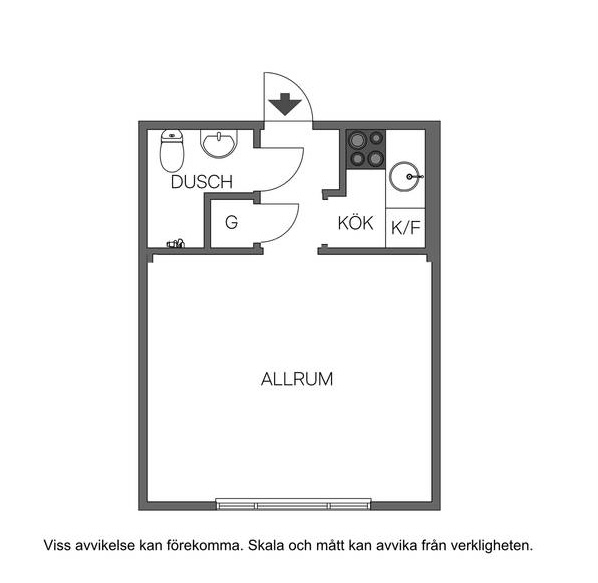 Lägenhet, 1 rooms, 25 sqm, Västerås – bild 16