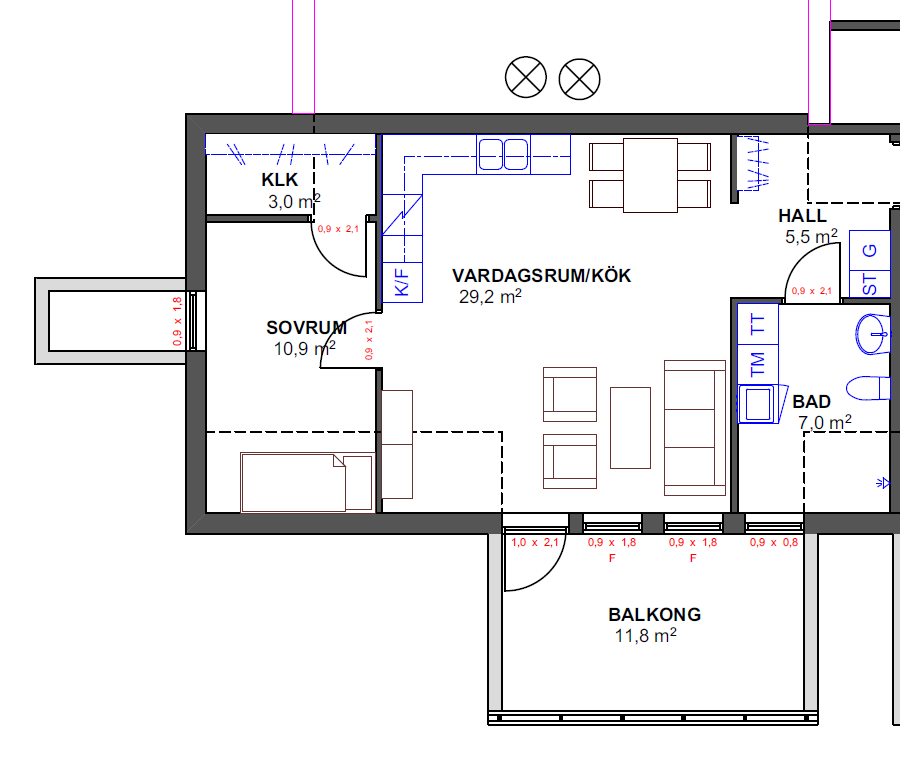 Lägenhet, 2 rooms, 56 sqm, Olofström – bild 7