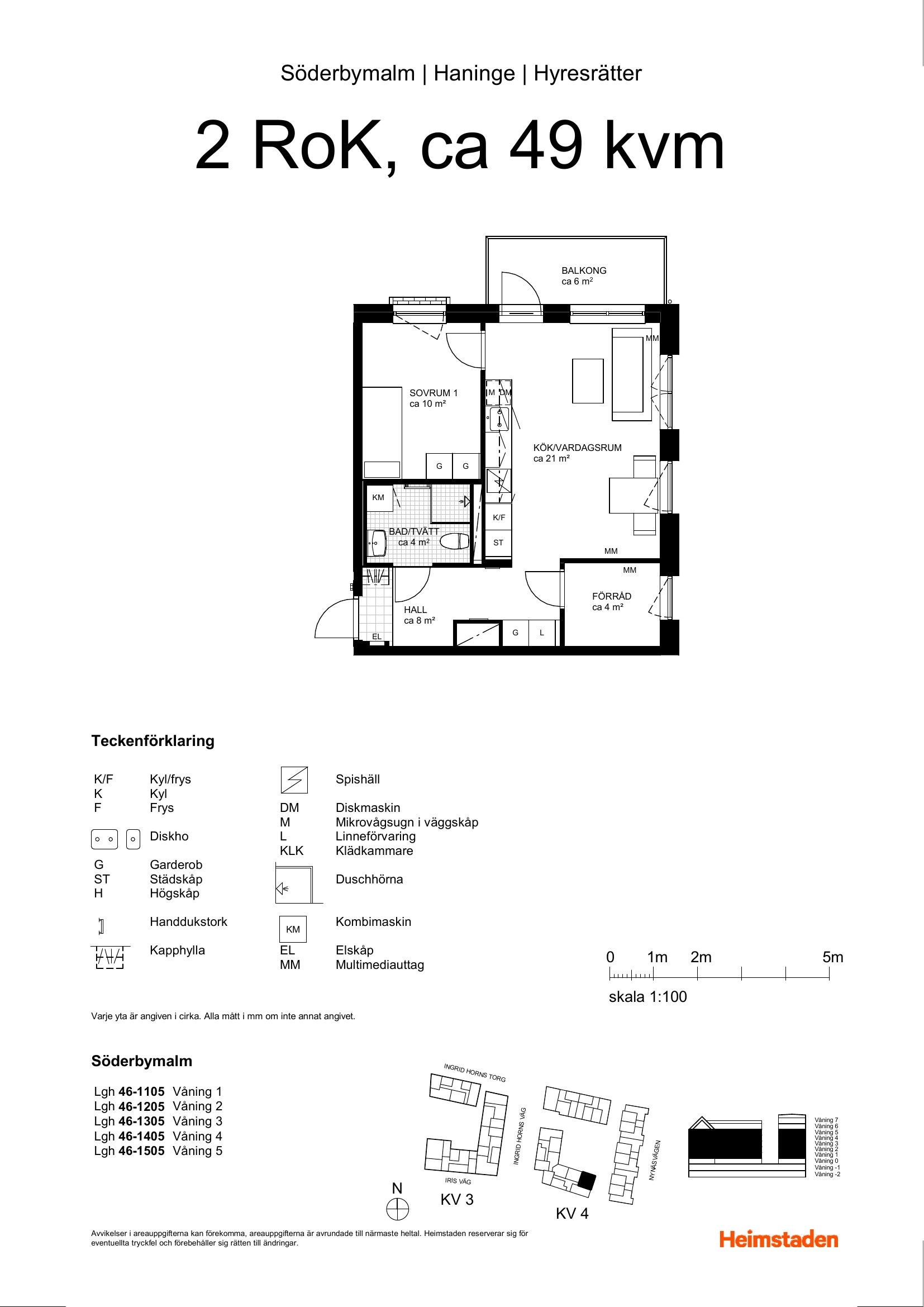 2 rok · 48 m² i Handen – bild 8