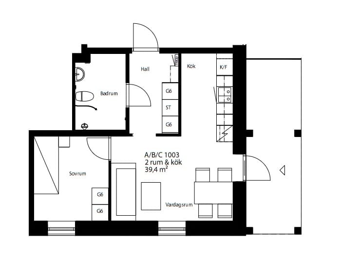 2 rok · 39 m² i Växjö – bild 11