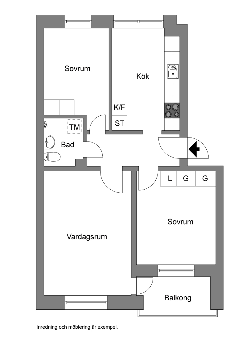 Lägenhet, 3 rooms, 62 sqm, Karlstad – bild 3