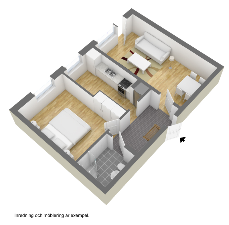 Lägenhet, 2 rooms, 51 sqm, Borås – bild 2