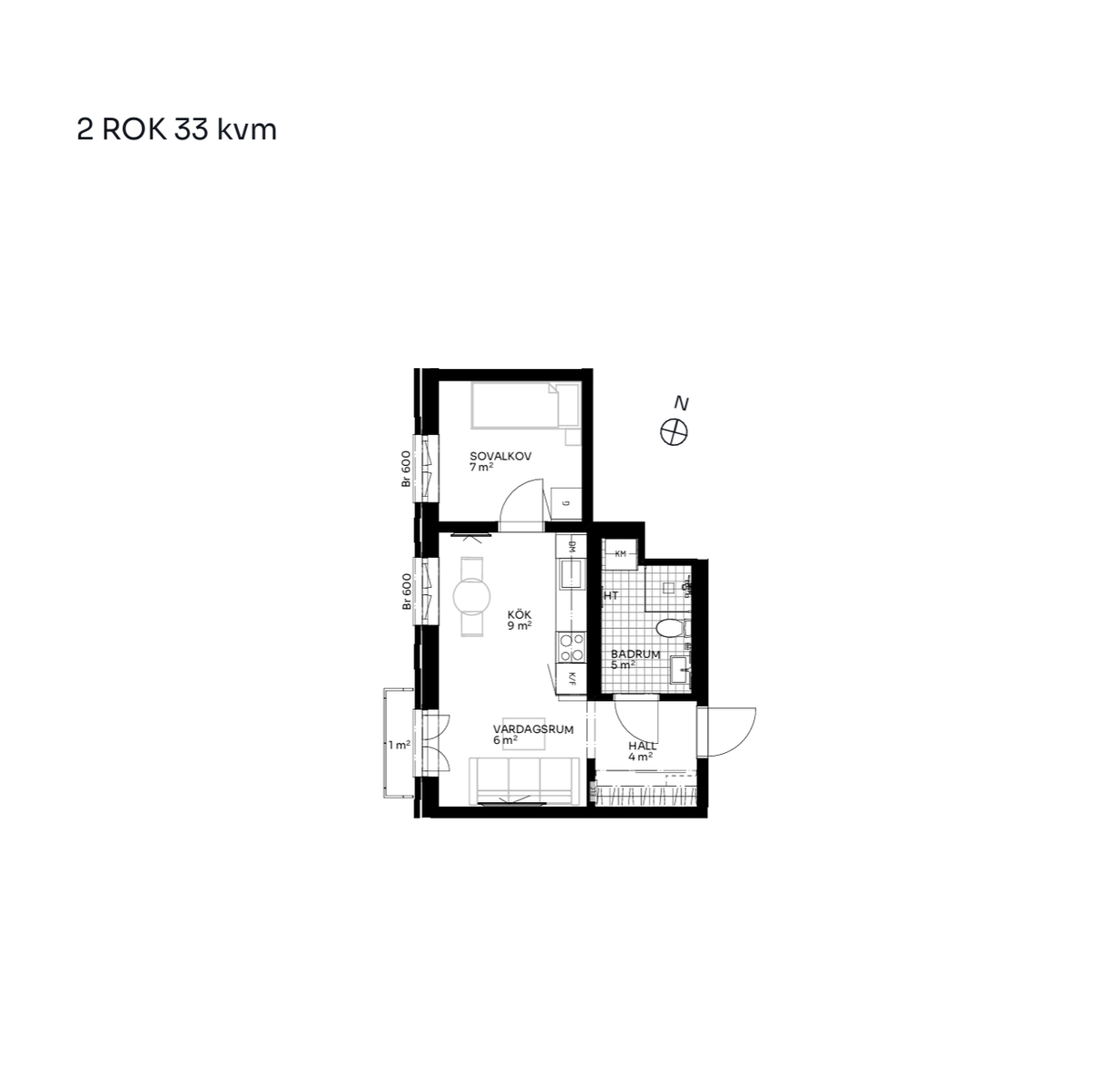 2 rok · 33 m² i Solna – bild 4