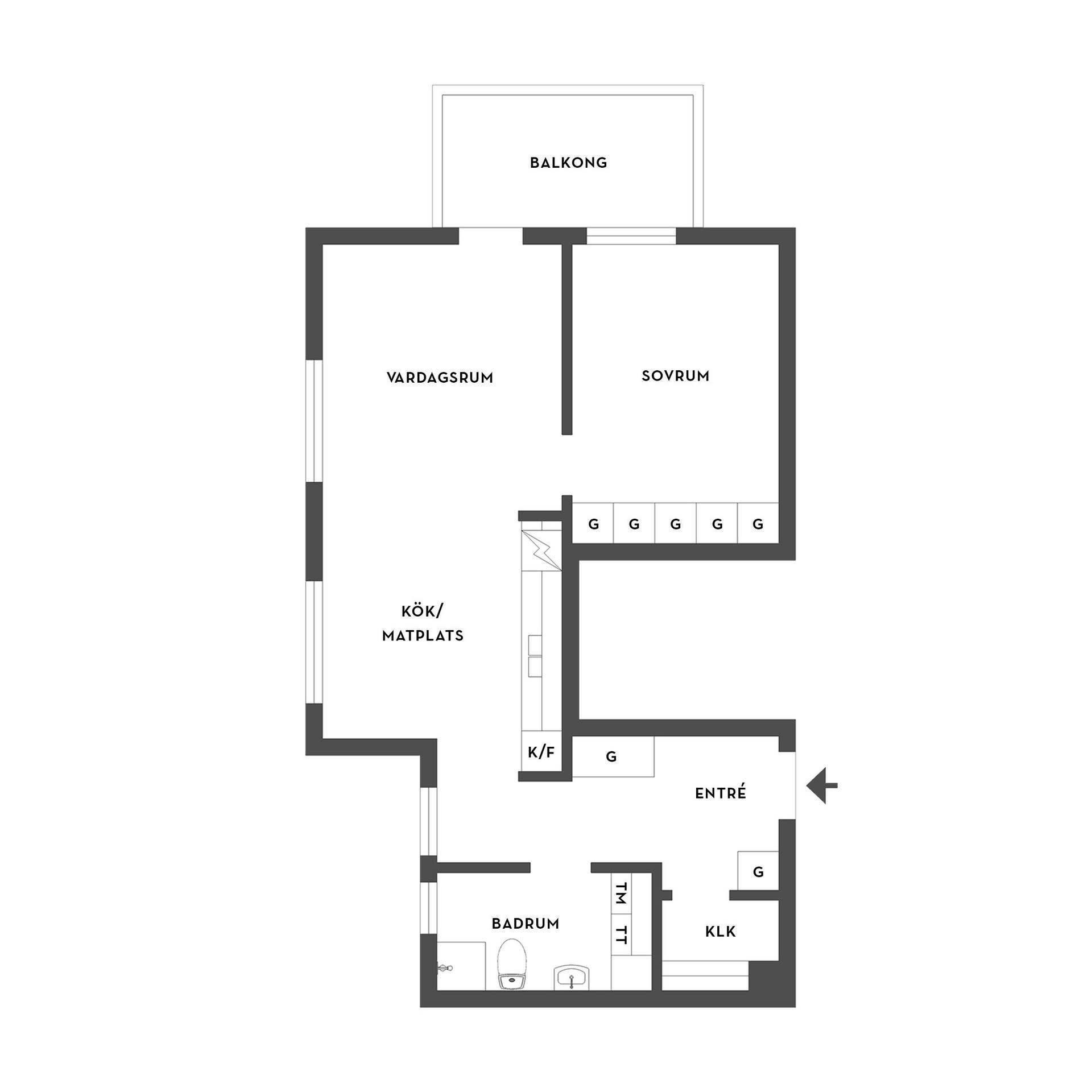 Lägenhet, 2 rooms, 59 sqm, Göteborg – bild 5