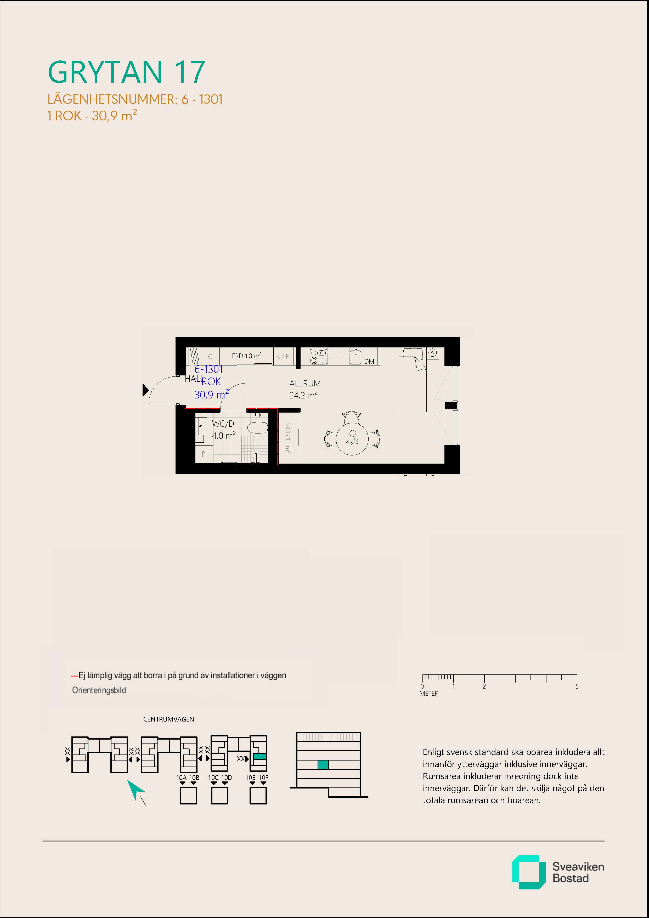 Lägenhet, 1 rooms, 30 sqm, Nykvarn – bild 9
