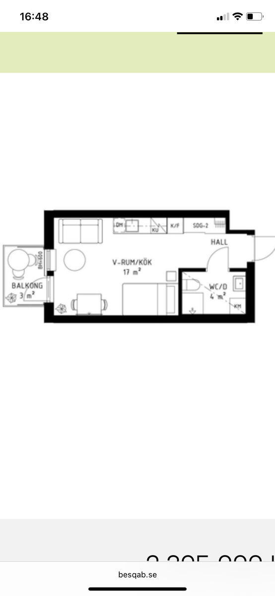 Lägenhet, 1 rooms, 26 sqm, Danderyd – bild 15