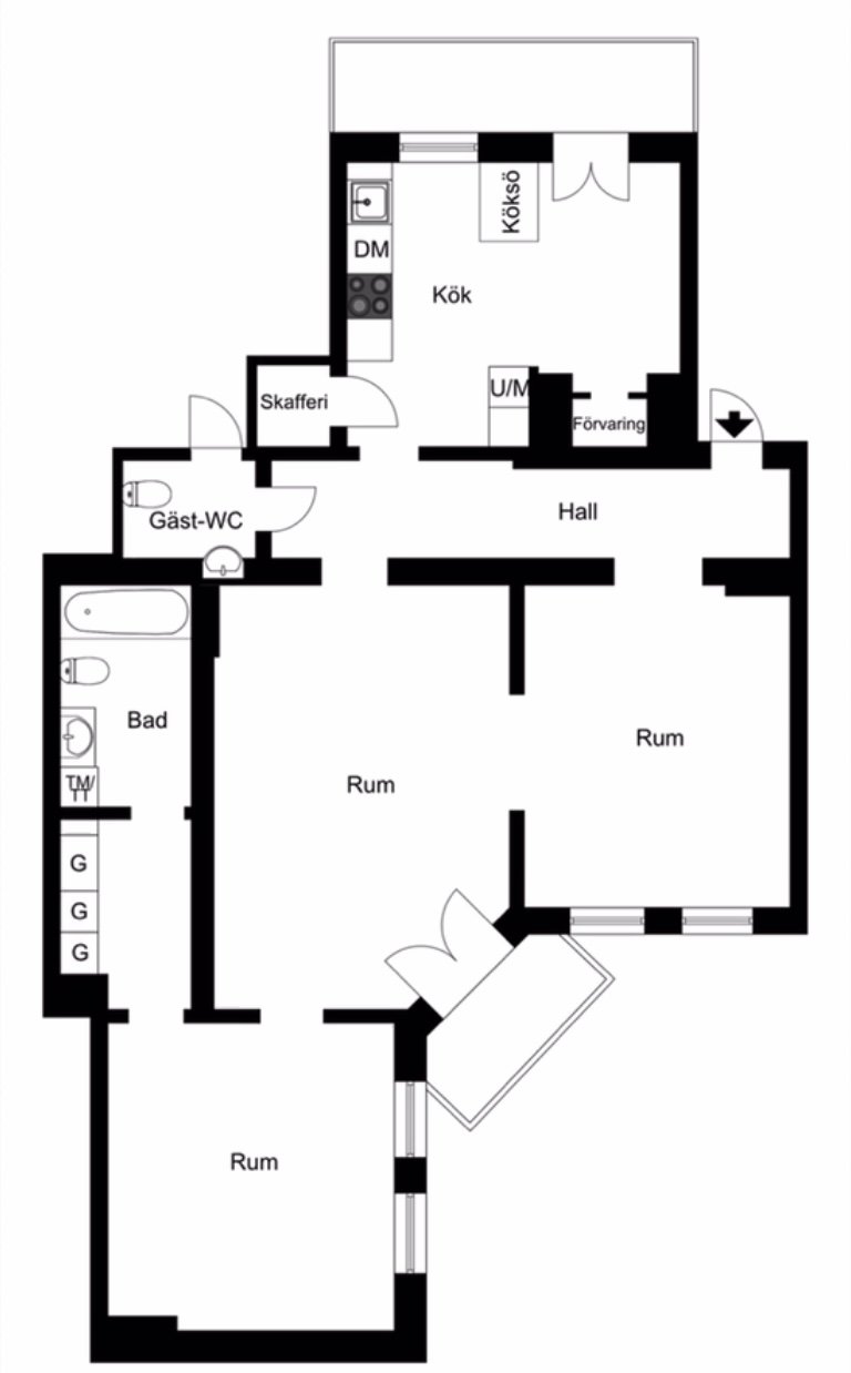 Lägenhet, 3 rooms, 100 sqm, Malmö – Malmö