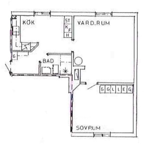 Lägenhet, 2 rooms, 55 sqm, Motala – bild 13