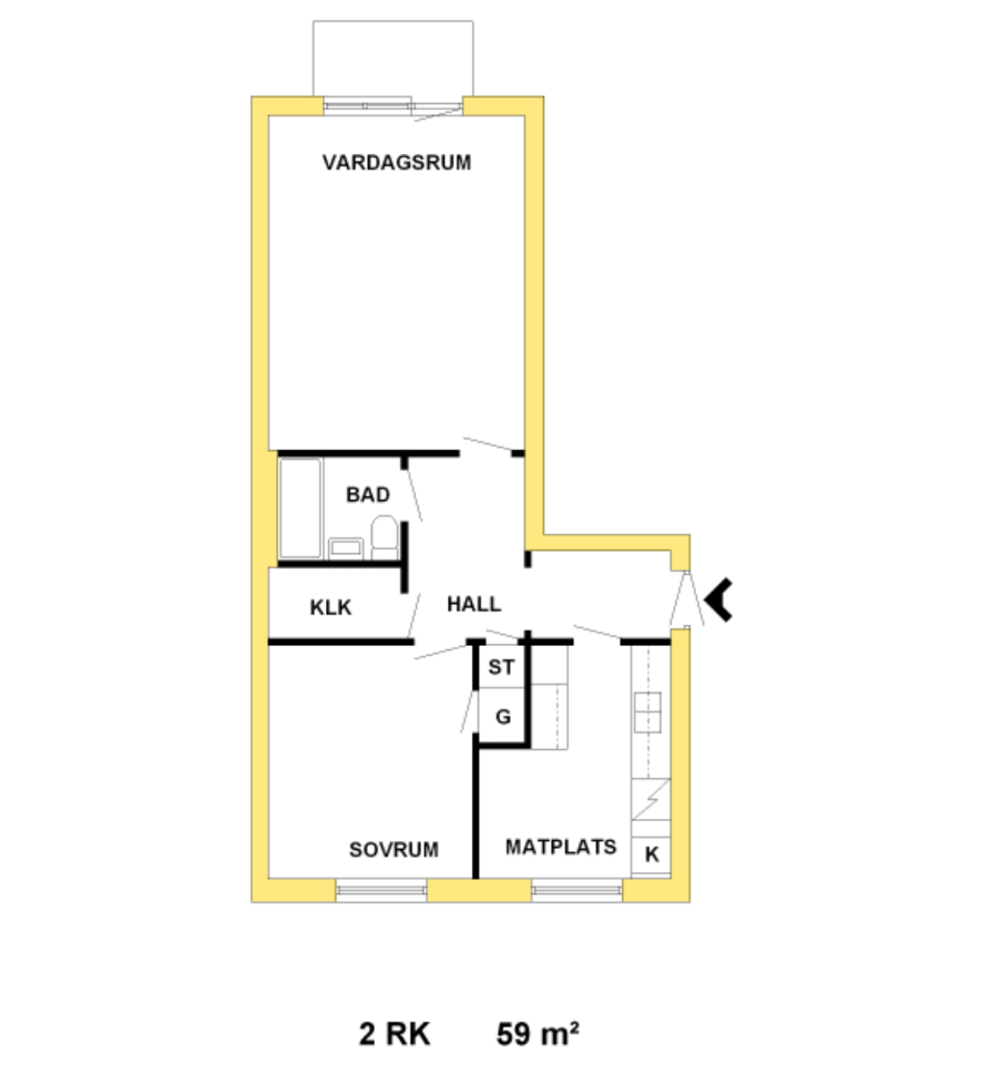 2 rok · 59 m² i Falun – bild 4
