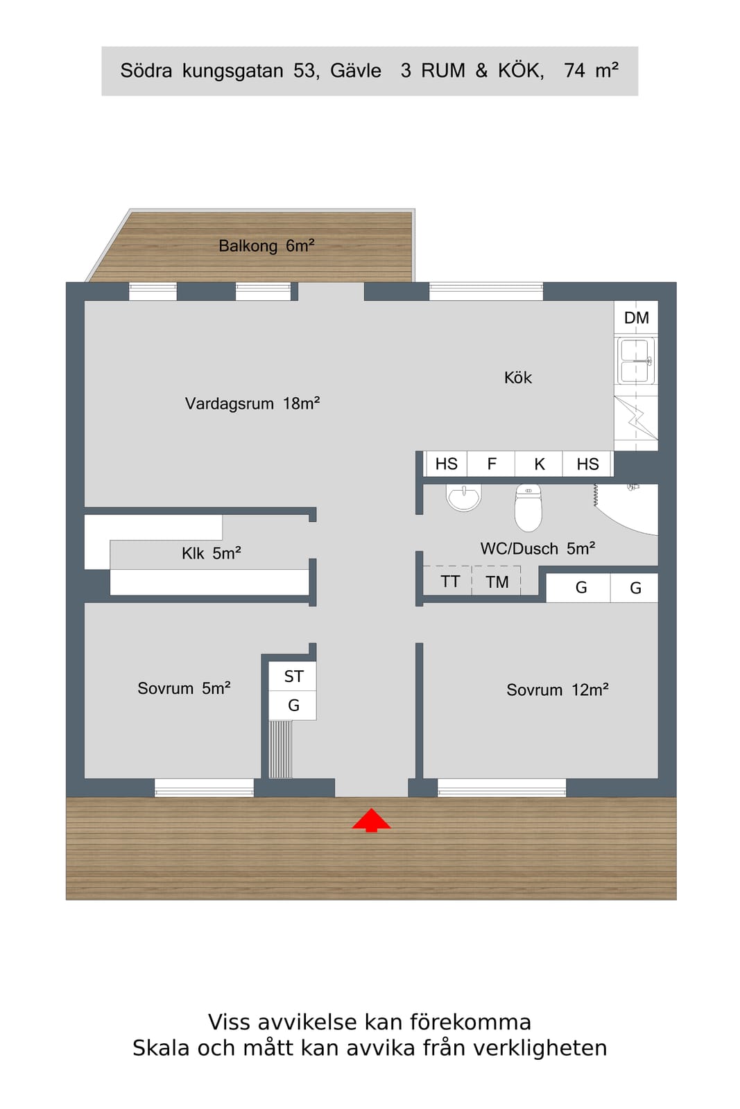 3 rok · 74 m² i Gävle – bild 4