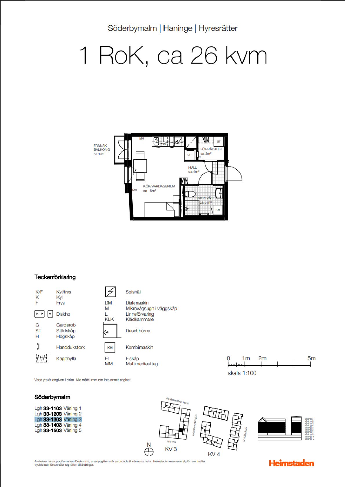 Lägenhet, 1 rooms, 26 sqm, Handen – bild 6