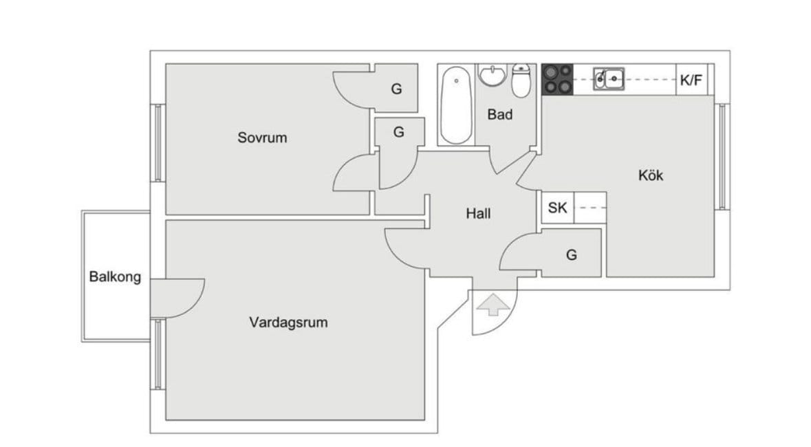2 rok · 53 m² i Hägersten – bild 9