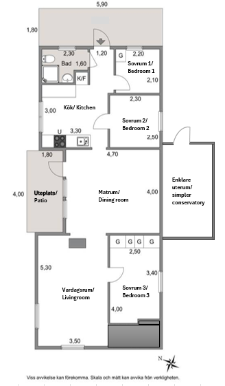 Stuga, 5 rooms, 81 sqm, Höör – bild 15
