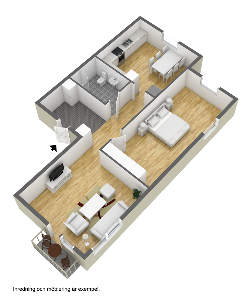 Lägenhet, 2 rooms, 66 sqm, Borås – bild 2