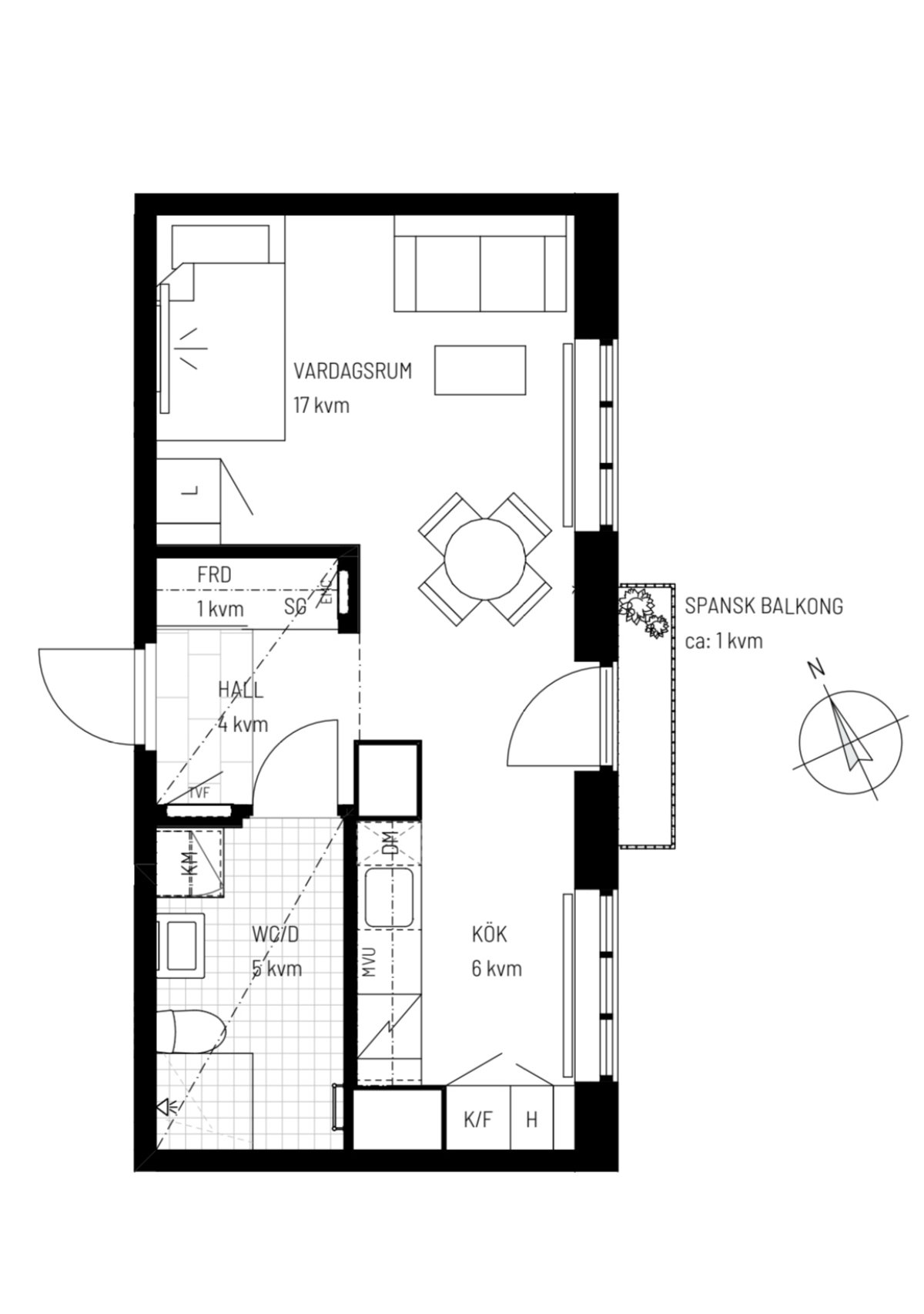 Lägenhet, 1 rooms, 33 sqm, Vega – bild 6