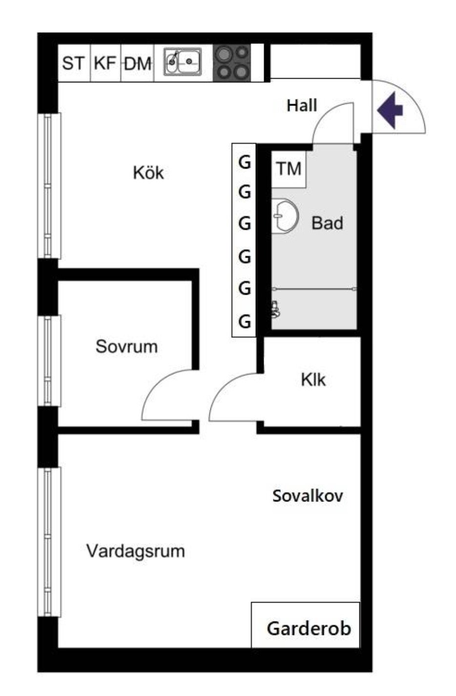Lägenhet, 2 rooms, 60 sqm, Hägersten – bild 15