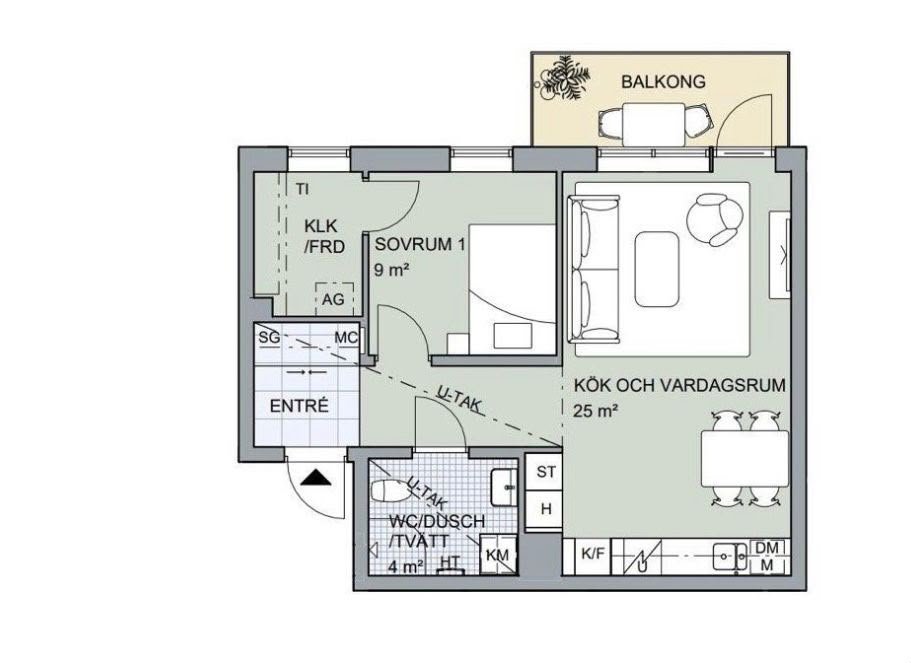 Lägenhet, 3 rooms, 52 sqm, Vega – bild 14