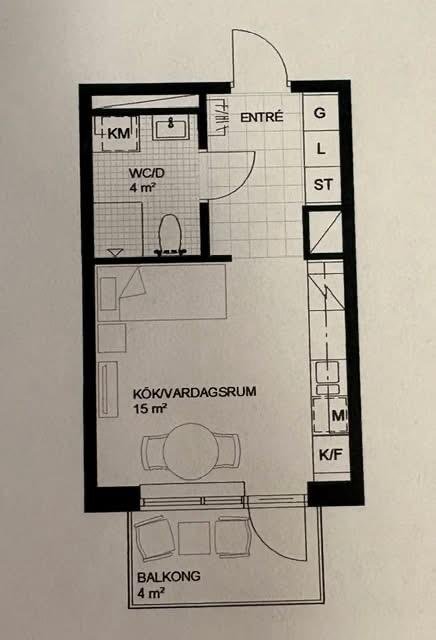 Lägenhet, 1 rooms, 25 sqm, Täby – bild 3