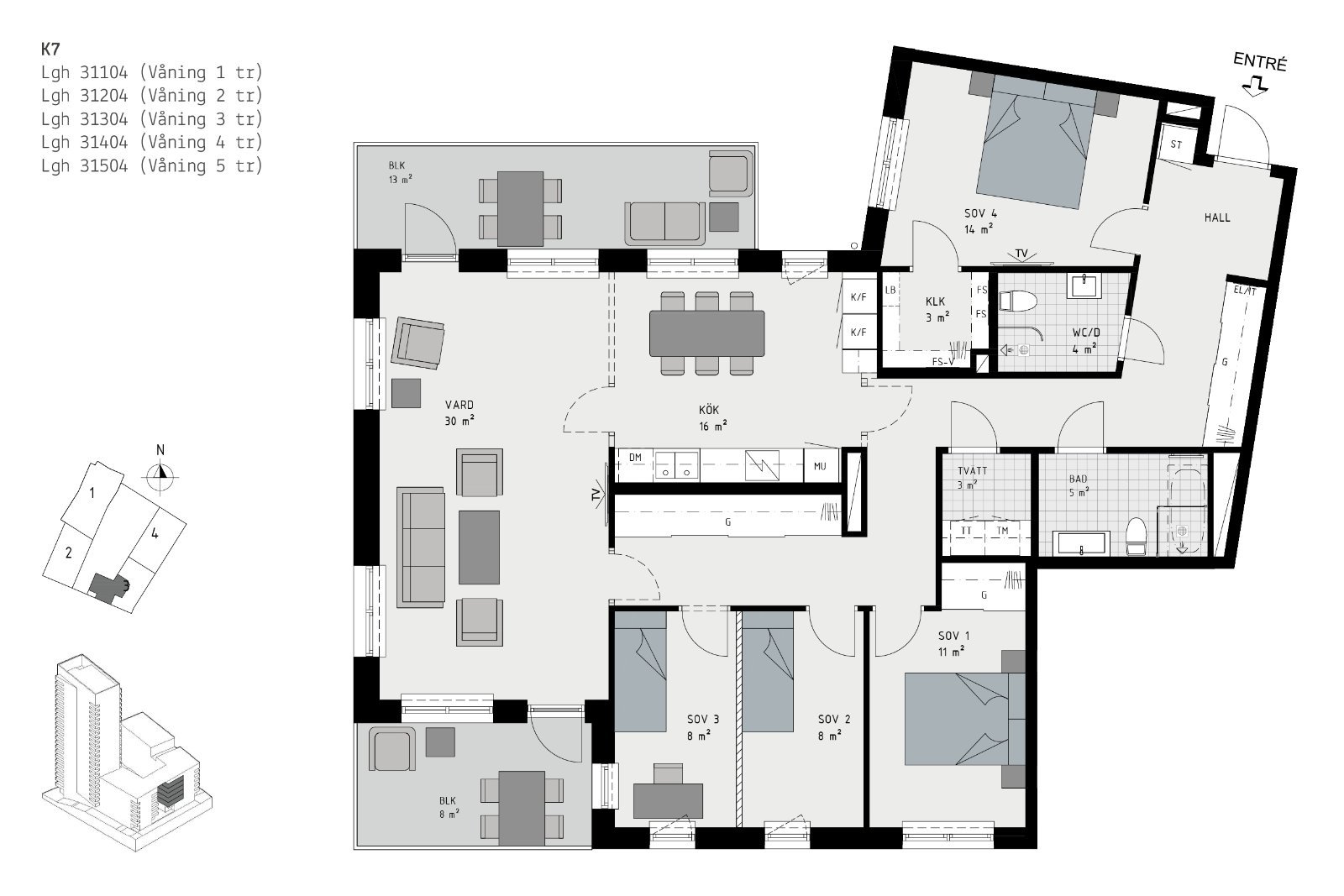 Lägenhet, 5 rooms, 137 sqm, Stockholm – bild 6