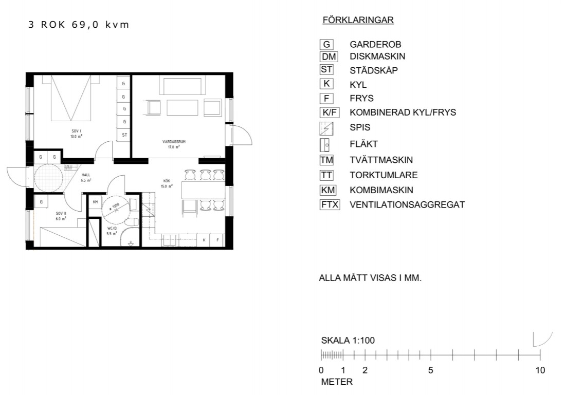 3 rok · 69 m² i Eksjö – bild 3
