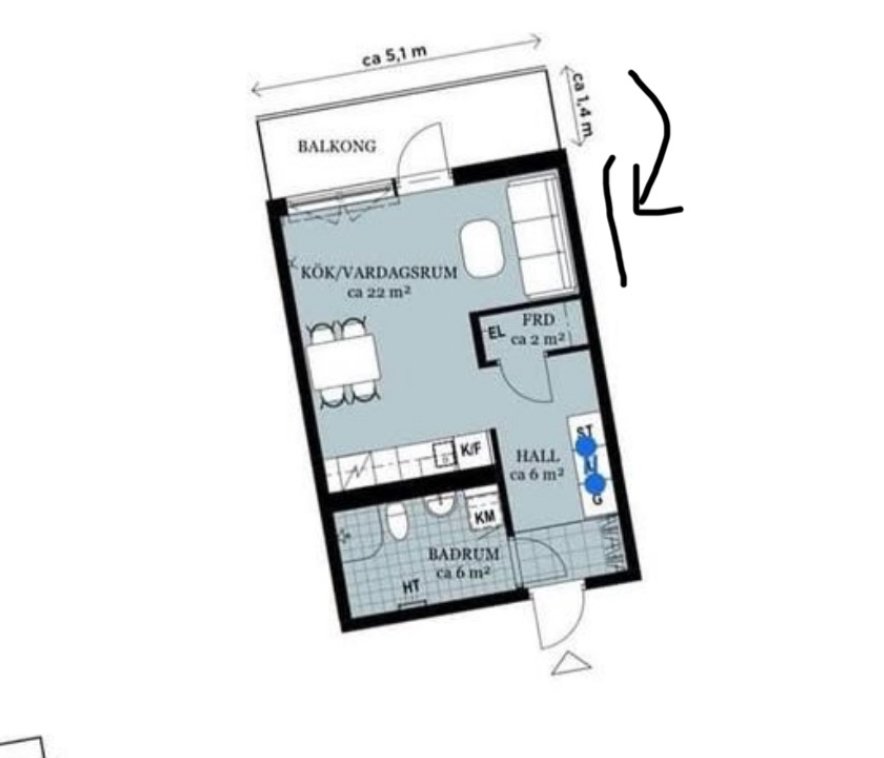 Lägenhet, 1 rooms, 36 sqm, Åkersberga – Åkersberga