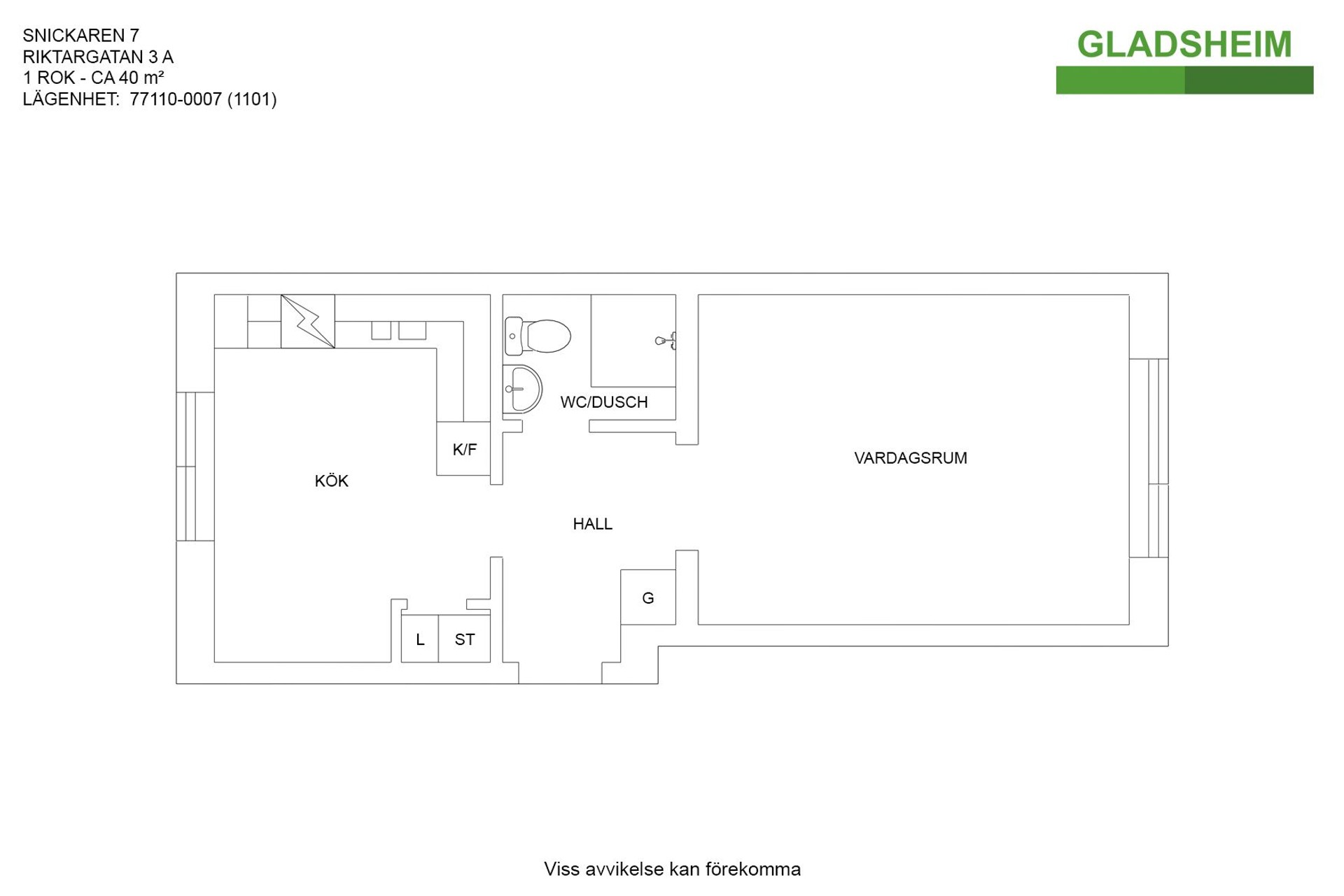 Lägenhet, 1 rooms, 40 sqm, Torshälla – bild 7