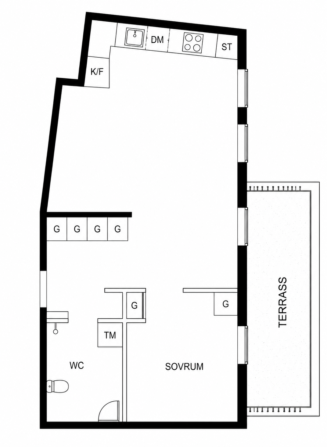 Lägenhet, 2 rooms, 55 sqm, Bro – bild 10
