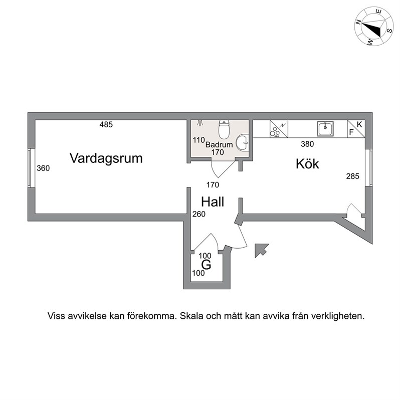 Lägenhet, 2 rooms, 38 sqm, Göteborg