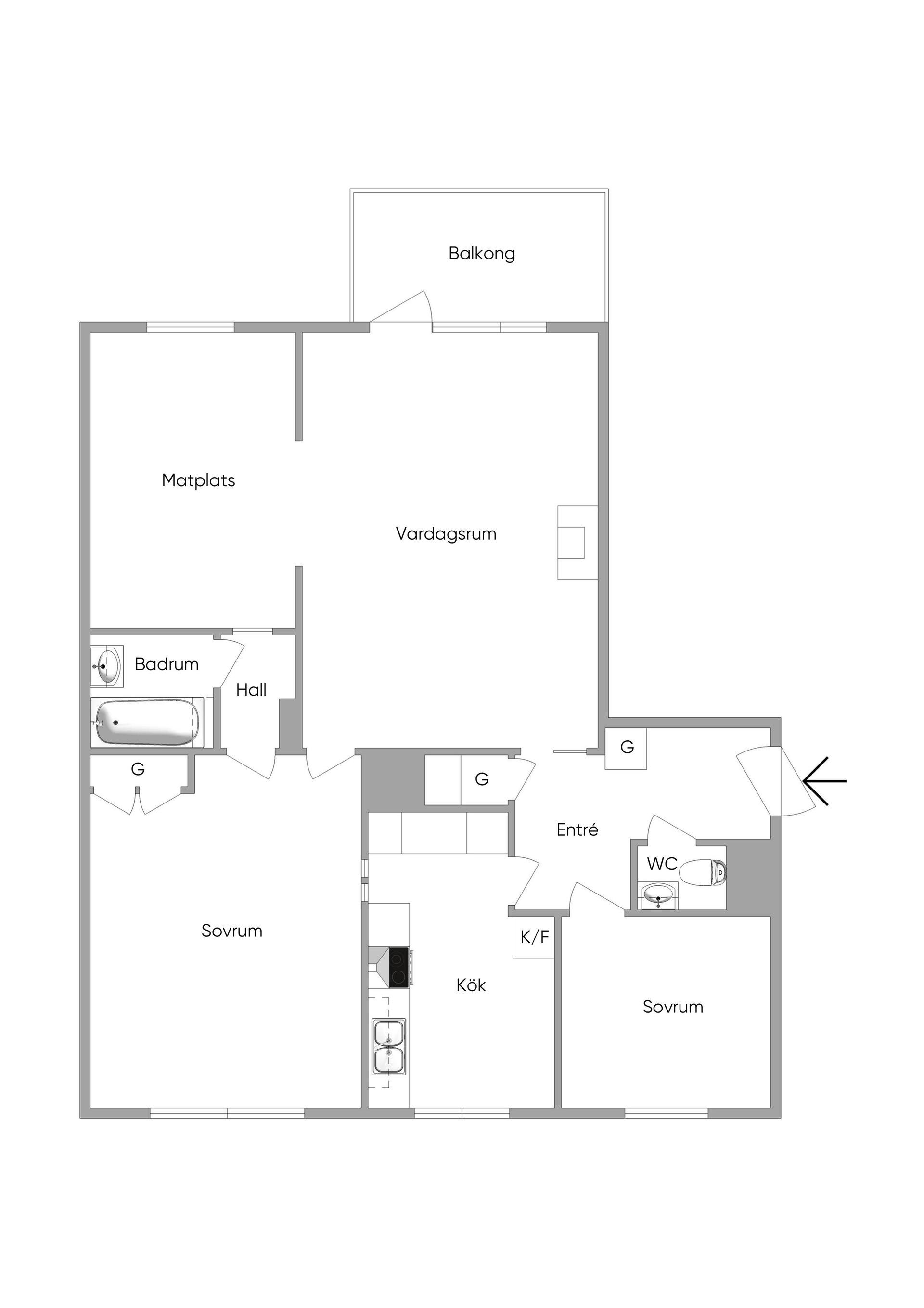 Lägenhet, 4 rooms, 95 sqm, Avesta – bild 22