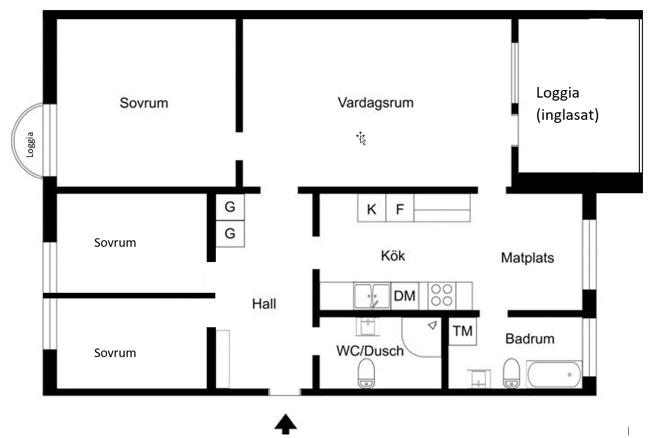 Lägenhet, 4 rooms, 95 sqm, Västerås – bild 24