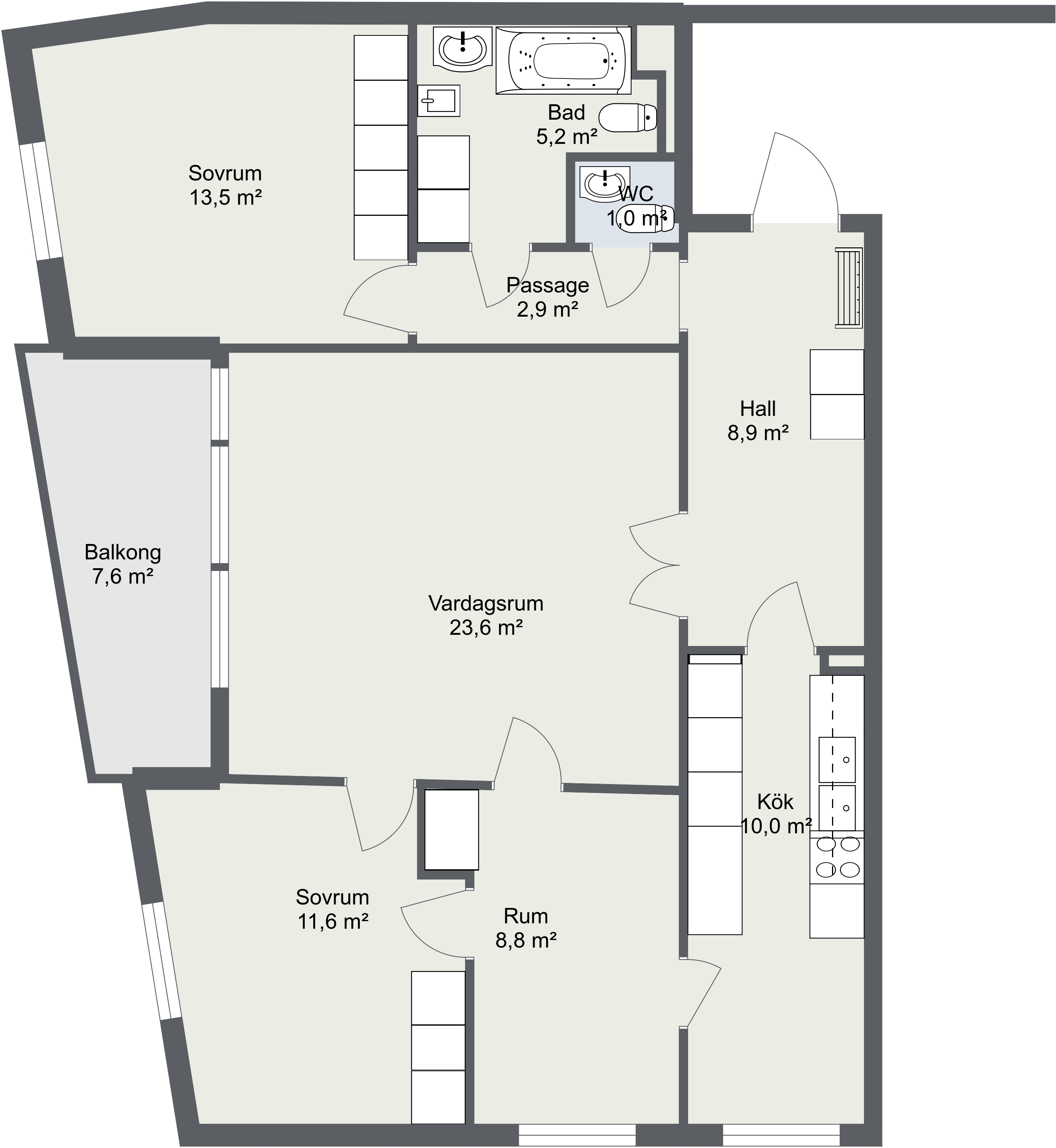 Lägenhet, 4 rooms, 114 sqm, Värnamo – bild 14