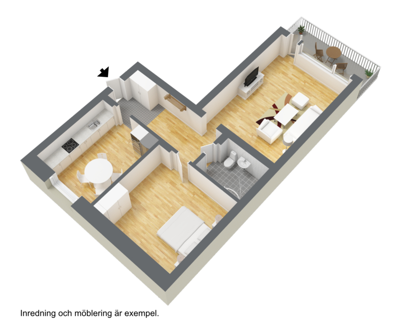 Lägenhet, 2 rooms, 62 sqm, Borås – bild 2
