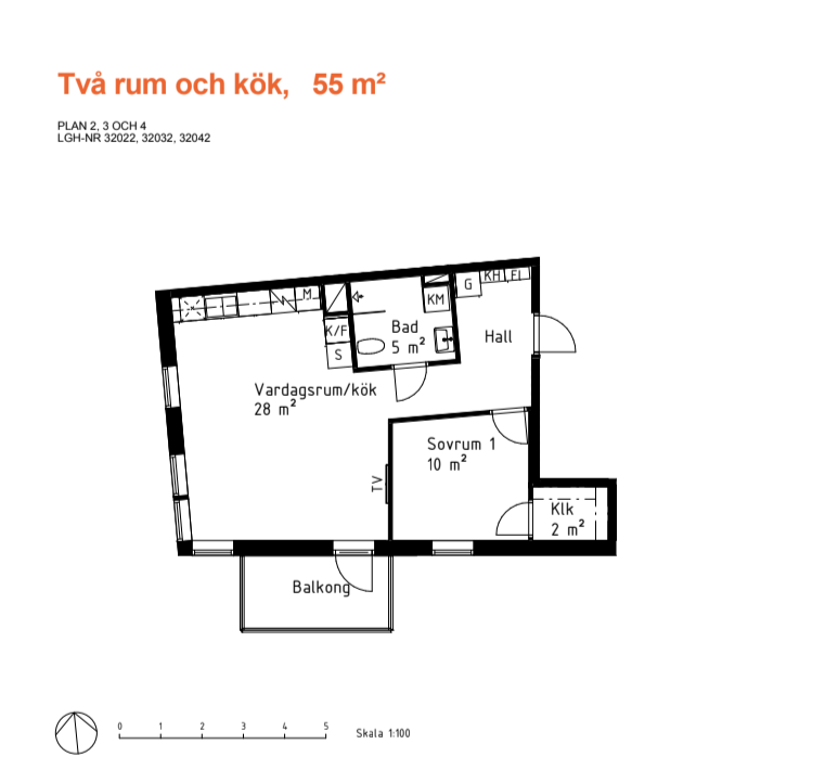Lägenhet, 2 rooms, 55 sqm, Vällingby