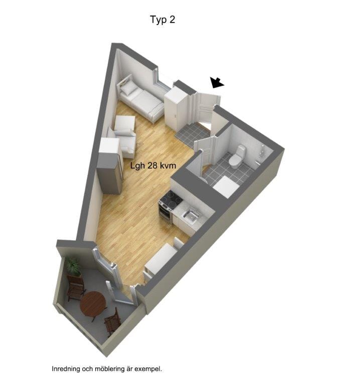 1 rok · 28 m² i Västerås – bild 2