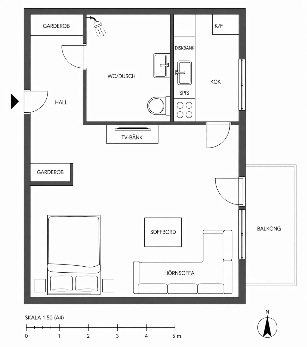 Lägenhet, 1 rooms, 33 sqm, Stockholm – bild 9