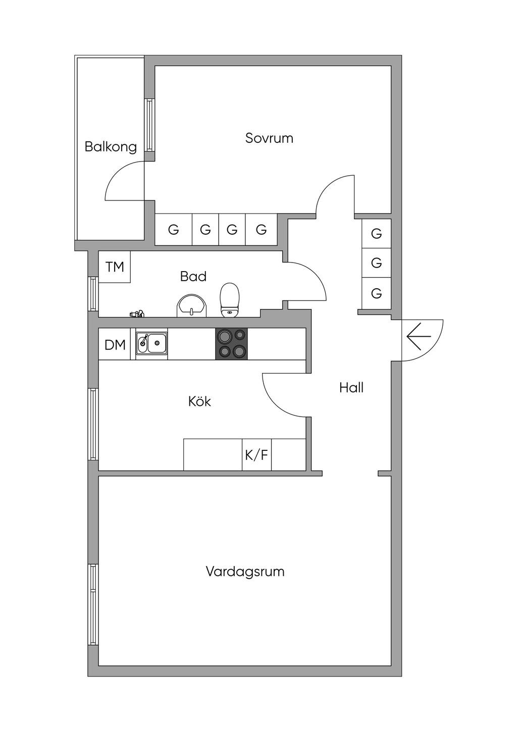 2 rok · 59 m² i Handen – bild 9